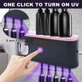 thumbnail image 6 of Bigking Toothbrush Holder and Dispenser, Bathroom Wall Mounted Automatic Toothbrush Holder with Led Light and Usb Charge, Metal Tray Can Bear 30 Catties, Balck, 6 of 11
