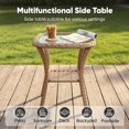 thumbnail image 6 of Giantfurnni Wicker Side Table, Square End Table with Temepred Glass Top & Storage, 6 of 8