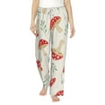 thumbnail image 2 of Lsque Cartoon Flat Mushrooms Print Women's Pajama Pants, Lounge Pant - Comfortable Home Wear,Elastic Waistband, Stylish Design-Medium, 2 of 9