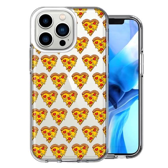 MUNDAZE For Apple iPhone 13 Pro Pizza Polkadots Design Double Layer Phone Case Cover