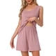 thumbnail image 1 of Conjunto de lounge para mujeres INSPIRE CHIC, conjunto de pijama de algodón sin mangas, top de tanque y pantalones cortos, pijama suave, color rosa, 1 of 6