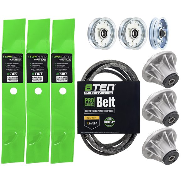 8TEN Kit de Lame, Broche et Courroie pour Ariens Zoom 1640 51510000 07200037 40 Pouces MK1009870