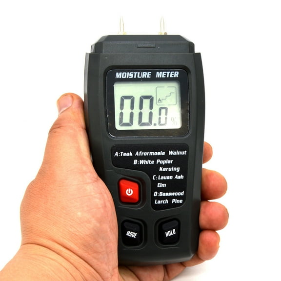 EXHUMKY 1Set Plastic Digital Moisture Meter for Wood Firewood Damp Tester in Carpet Inspection and Sub-flooring