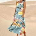 thumbnail image 1 of LSLJS Nouvelle Robe Longue Sans Manches en Coton et Lin à Col Rond Imprimée, Robe d'Été de Plage, 1 of 5