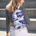 thumbnail image 5 of Disketp Butterflies print Canvas Backpack Lightweight Travel Daypack Student Rucksack Laptop Backpack-Small, 5 of 5