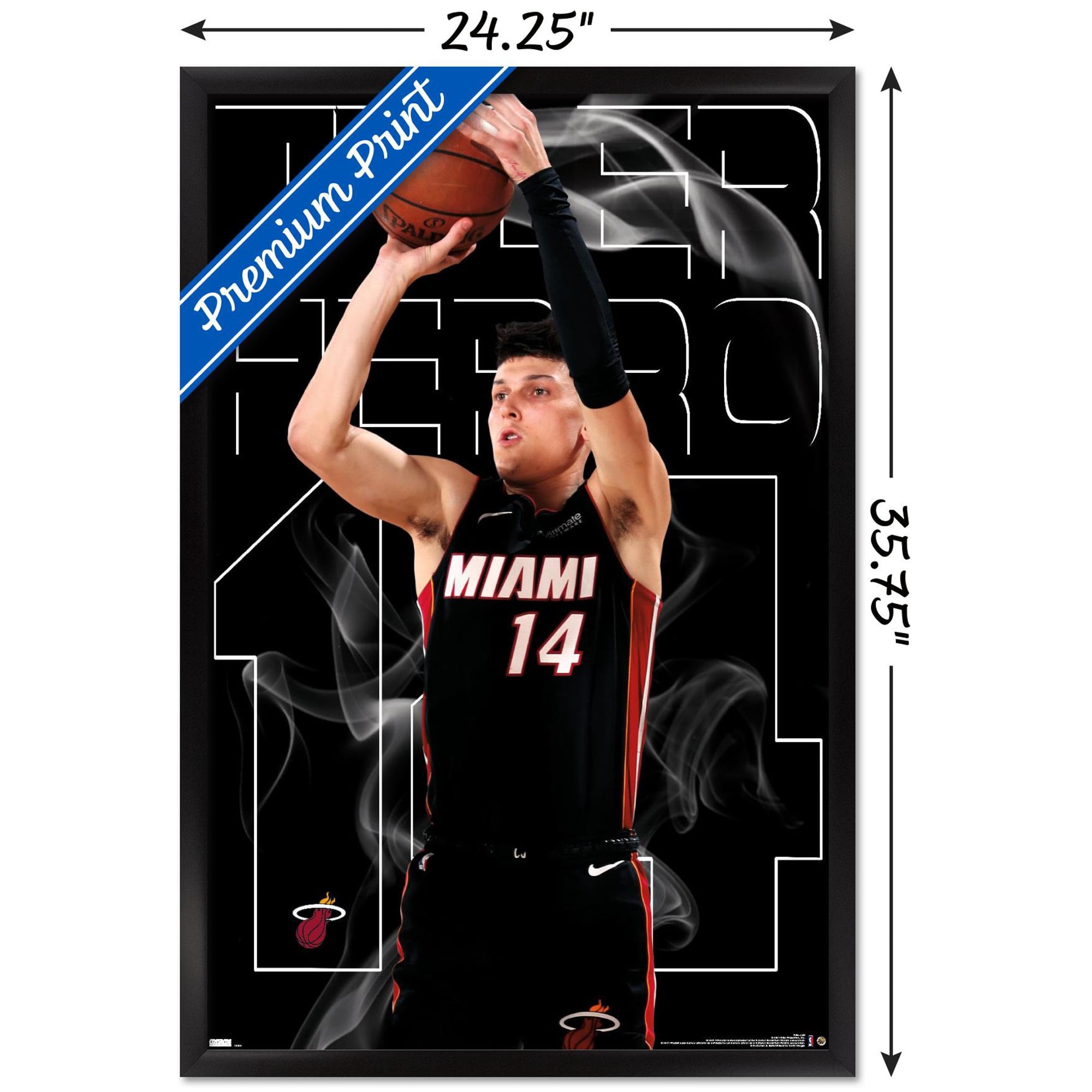 NBA Miami Heat - Tyler Herro 20 Wall Poster, 22.375" x 34", Framed