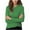 Green, variant on FAIWAD Long Sleeve Tops for Women Striped Crew Neck Classic Loose T-Shirts Casual Lightweight Pullover