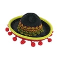 thumbnail image 2 of Sombrero Sombrero Decoración Temática Mexicana Práctico Conveniente Accesorios para Fotos Mini Sombrero Sombrero negro, 2 of 9