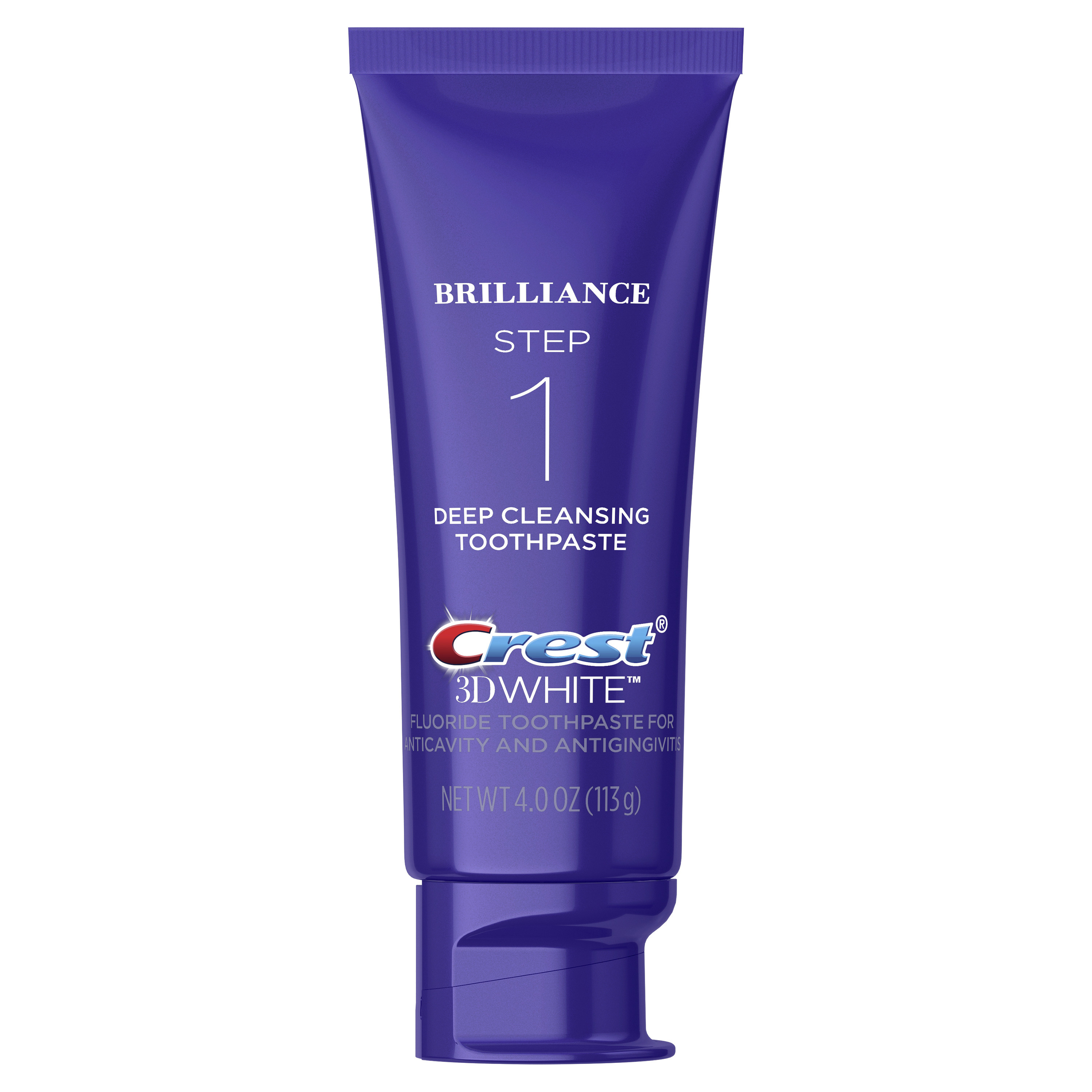 Crest 3D White Brilliance + Whitening Two-Step Toothpaste, Mint, 4.0 oz and 2.3 oz - image 4 of 6
