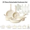 thumbnail image 2 of 23/27Pcs Nonstick Cookware Set with Removable Handles, Non Toxic Induction Pots & Pans, Oven & Dishwasher Safe, Beige, Ideal Christmas Gift, 2 of 10