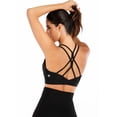 thumbnail image 4 of RUNNING GIRL Women’s Strappy Sports Bra Medium Support – Criss Cross Back Yoga Bra with Removable Pads, 4 of 5