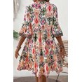 thumbnail image 3 of FOLUNSI Boho V-Neck Mini Dress: Vibrant Artistry, Free Spirit Style, 3 of 8