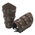 thumbnail image 3 of Brazales medievales antiguos, 2 uds., correa ajustable, brazaletes de tiro con arco, pulsera de caballeros Marron oscuro jinwen Brazales de brazo, 3 of 6