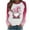 #264-Multicolor, variant on Craaazy Women's Valentines Shirts Casual Heart Printed Crew Neck Long Sleeve Tops Gifts