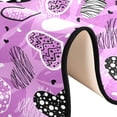 thumbnail image 6 of SKYSONIC 2'X6' Doodle Hearts Purple Lips Runner Rug with Rubber Backing, Valentine Non Slip Entryway Rug Runner Washable Soft Area Rug Carpet for Hallway Bedroom Kitchen Decor, 6 of 6