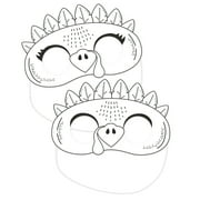Way to Celebrate Color Your Own Thanksgiving Activity Masks, 8 ct