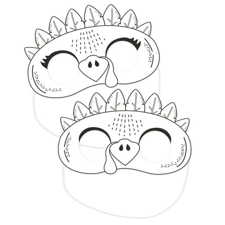 Way to Celebrate Color Your Own Thanksgiving Activity Masks, 8 ct