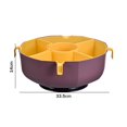 thumbnail image 4 of Cesta de frutas, plato giratorio de doble capa para olla caliente, rejilla múltiple para el hogar (rojo vino L) Likrtyny Libre de BPA, 4 of 4