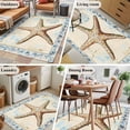 thumbnail image 5 of 3'x5' Area Rugs, Coastal Beach Starfish Indoor Outdoor Area Rug for Living Room Bedroom, Summer Vintage Watercolor Wave Washable Bathroom Rugs Kitchen Floor Carpet Mats Home Decor Aesthetic, 5 of 8