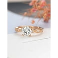 thumbnail image 2 of HeartsAndYou Milgrain Solitaire with Accents Ring 2.5ct Round Cut Moissanite 18k Rose Gold over Silver, 2 of 9