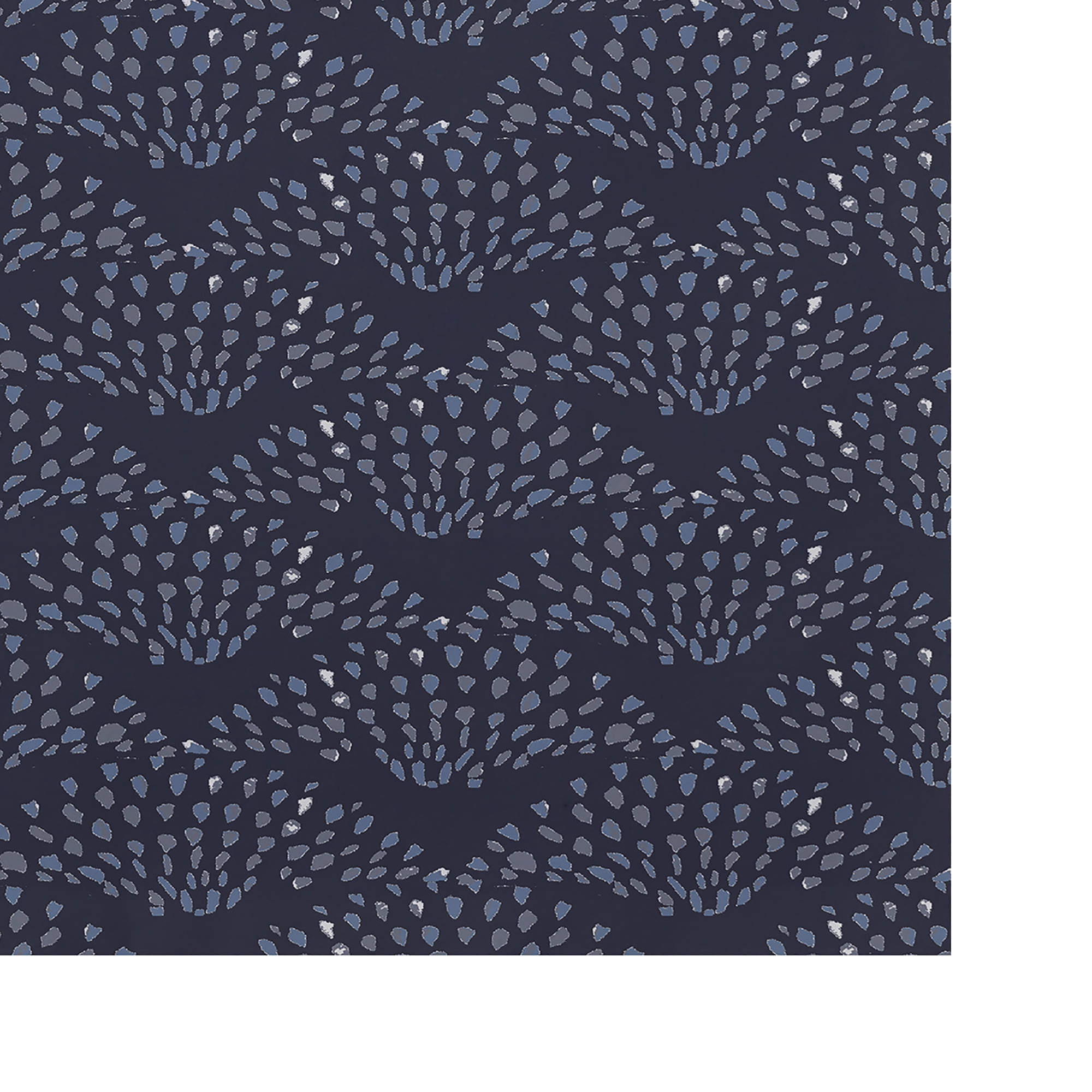 Simply Daisy Fan Dance 18 x 14 Inch Blue Geometric Print Placemat (Set of 4)