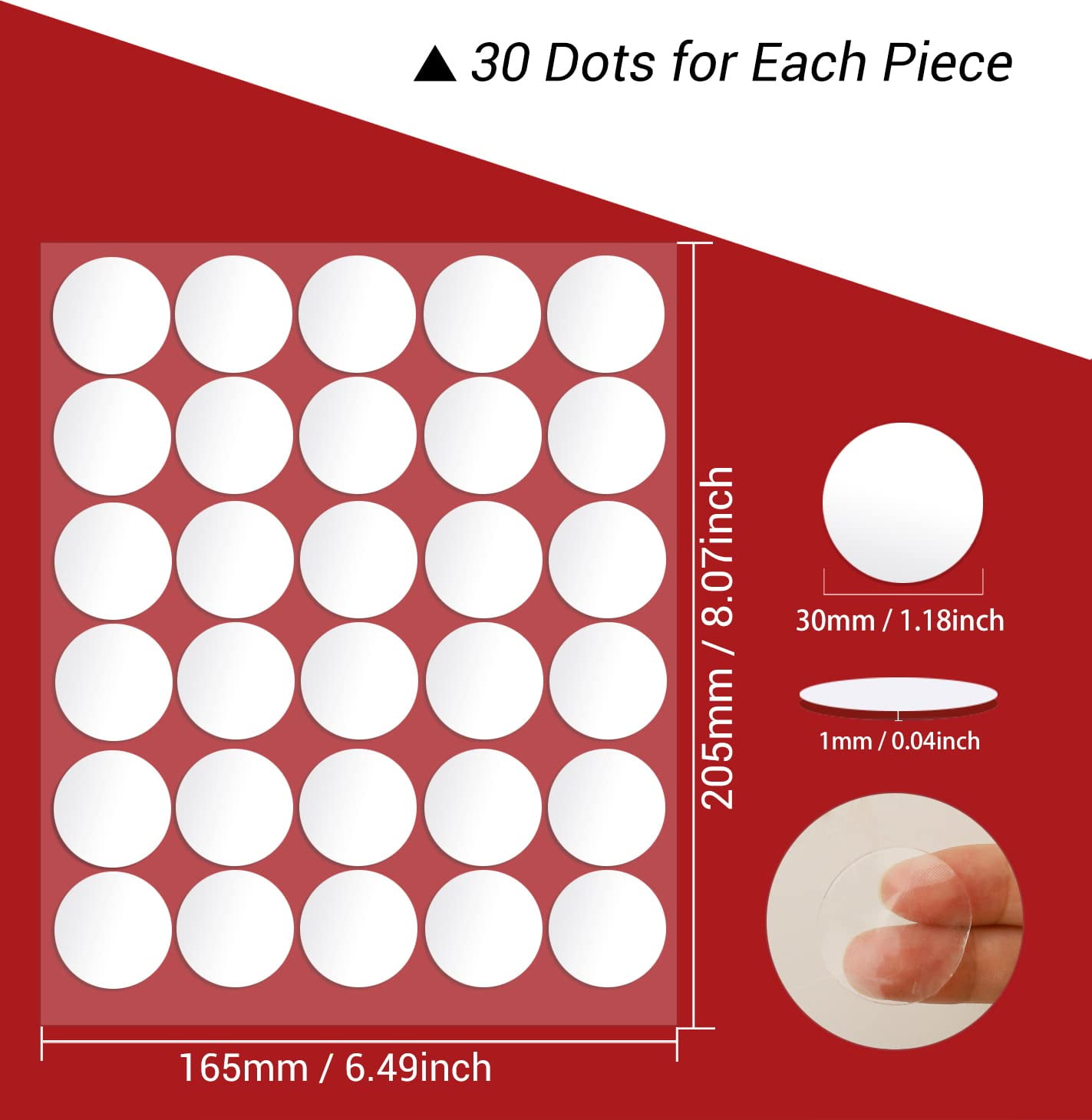 Sticky Dots Double Sided 150PCs - Mounting Putty Removable - Self Adhesive  Balloon Dots - Sticky Tack for Wall Hanging - Clear Round Poster Stickers 
