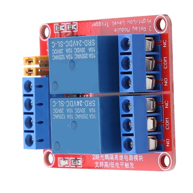 High and Low , 2 Channel Relay Module, Optocoupler Isolation High and Low Product Dimension, Pc Board Relays