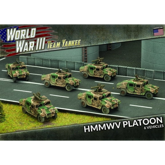Team Yankee TUBX14 HMMWV Platoon (6 Vehicles) Plastic Gaming Miniatures