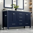 thumbnail image 2 of Eviva Aberdeen 60 Inch Double Sink Blue Transitional Bathroom Vanit, 2 of 7