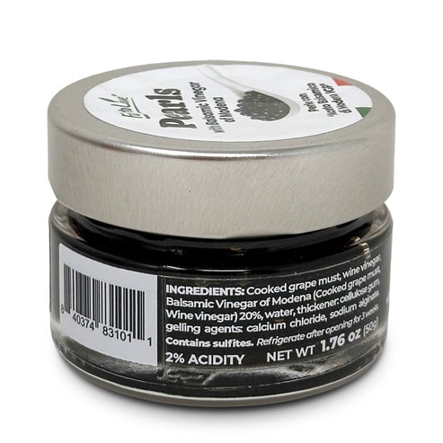 Food to Live Black Pearls with Balsamic Vinegar of Modena, 50g – Authentic Italian Aceto Balsamico Black Caviar, Perfect for Salads, Desserts and Cocktails, Vegan. Product of Italy (Pack of 12)