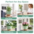 thumbnail image 6 of 5 Pack Self Watering Plant Pots, 10/9/8/7.5/7 Inch Large Plastic Planters with Drainage Holes, Water Level Indicator & Deep Reservoir, Flower Pots for Indoor Outdoor Garden Plants（Green）, 6 of 9