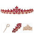 thumbnail image 4 of Sparkly Rhinestone Studded Crown Wedding Tiara Decor Rhinestone Hair Jewelry, 4 of 5