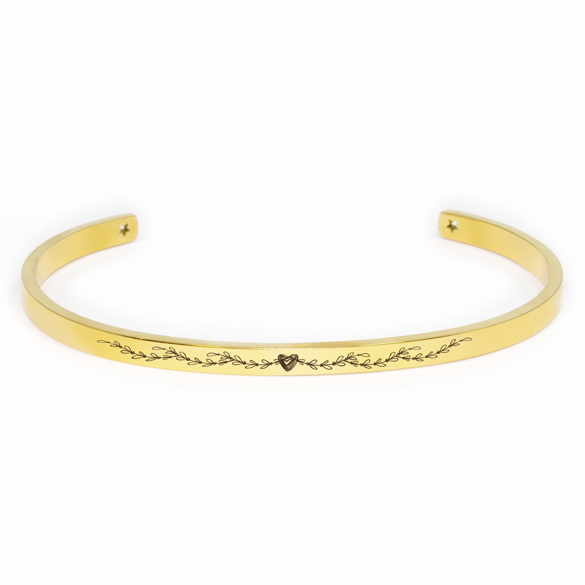 "My only sunshine" Adjustable Gold Stainless Steel Cuff Bangle Mother's Day Gift Set