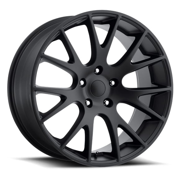 20X10 5X5  45 HB 71.5 JEEP HELLCAT SATIN BLACK WITH CAP Wheel Rim