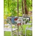 thumbnail image 3 of Fsddascl Strawberry Outdoor Tablecloth - 54 Inch Round Dining Table Cover, Summer Fruits Spring Floral Botanical Waterproof Outdoor Table Cloth with Umbrella Hole & Zipper for Picnic/Patio/Party, 3 of 7