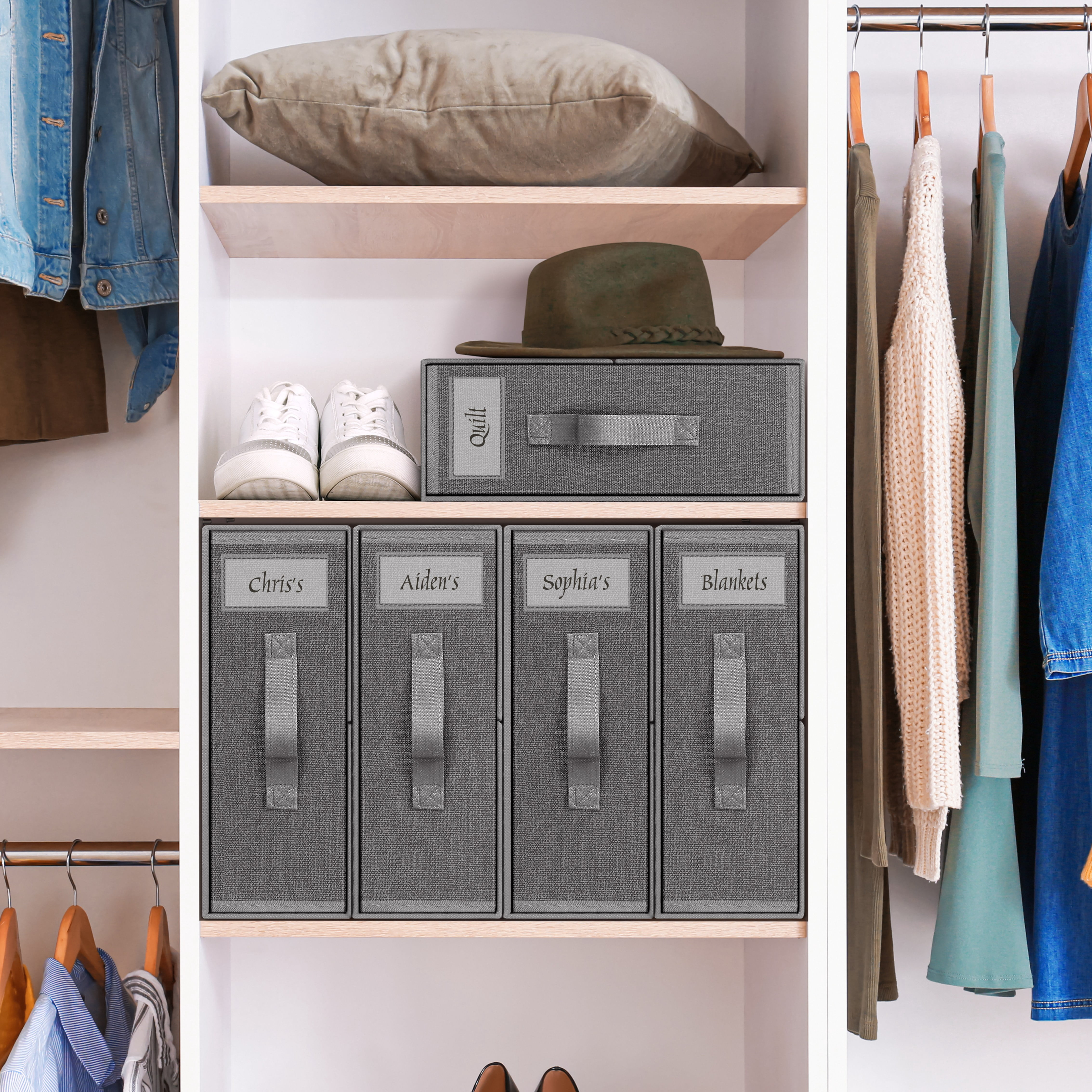 Jokari, Zip Up Storage Shelf Enclosure, Gray, 74.5
