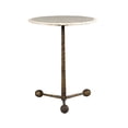thumbnail image 3 of TOV Furniture Orbital 23.2"H Transitional Marble Side Table in Antique Brass, 3 of 7