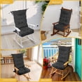 thumbnail image 5 of Millsilo 38" x 17" x 3" Indoor Tufted Rocking Chair Cushion & Seat Pad with Non-Slip Base & Secure Ties — Black, 5 of 10
