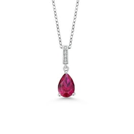 18K Yellow Gold Plated Sterling Silver Genuine Garnet January Birthstone Love Knot Pendant Necklace for Women Gift for Her Walmart