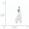 thumbnail image 2 of Beautiful Sterling Silver Rhodium-plated Small Initial A Charm, 2 of 2