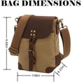 thumbnail image 3 of Mens Canvas Shoulder Bag Small Crossbody Retro Messenger Bag Satchel, 3 of 9