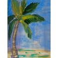 thumbnail image 2 of Maria, Robin 12x14 Black Ornate Wood Framed with Double Matting Museum Art Print Titled - Tropical Palms II, 2 of 4