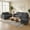 Dark Gray, variant on Mjkone 2 Pieces Living Room Furniture Sets,Linen Sectional Sofas and Couches Set with Storage Ottoman for Living Room, 3-Seater + Accent Chair + Ottoman,Beige