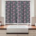 thumbnail image 2 of Ambesonne Floral Kitchen Curtains, Vivid Summer Flower Bouquet, 55"x39", Multicolor, 2 of 3