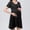 Black, variant on BRGZLK Women's Maternity Dress Casual Ruffle Wrap V Neck Short Sleeve High Waist Wrap Midi Dress 2026 Fashion Clothes