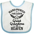 thumbnail image 3 of Inktastic Handpicked for Earth by My Great Grandma in Heaven Boys or Girls Baby Bib, 3 of 4