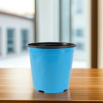 Tineasur Plastic Flower Pot Thicken Bucket Pot Large Blue 5 Gallons for Home Garden Use