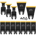 thumbnail image 1 of 12Pcs Oscillant Bois et Métal Outil de Coupe Kit Bi-Métal Titane Multitool Résistant à l'Usure Lames Oscillantes, 1 of 8