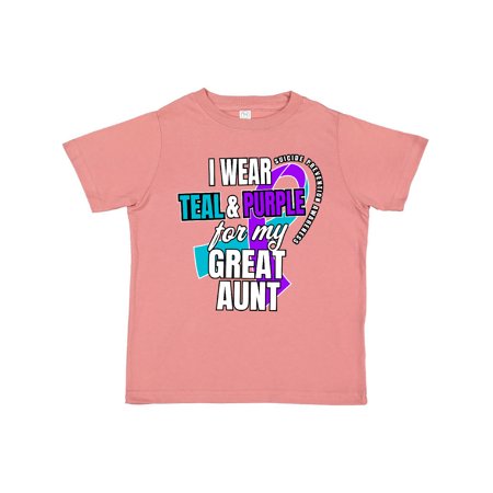 

Inktastic Suicide Prevention I Wear Teal and Purple for My Great Aunt Gift Toddler Boy or Toddler Girl T-Shirt