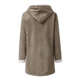 thumbnail image 4 of Fesfesfes Women's Fall Winter Coat Notched Collar Long Sleeve with Buttons Closure Large Patch Pockets Insulated Fabric for Cold Weather(Khaki#2,4XL), 4 of 4